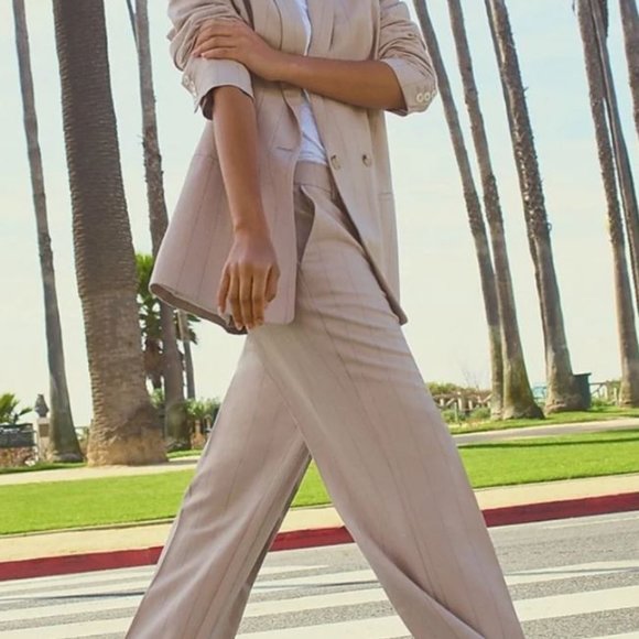 Express Pants - Express Pinstripe High Rise Trouser